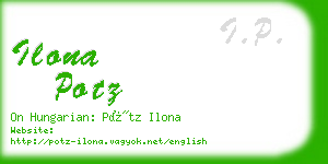 ilona potz business card